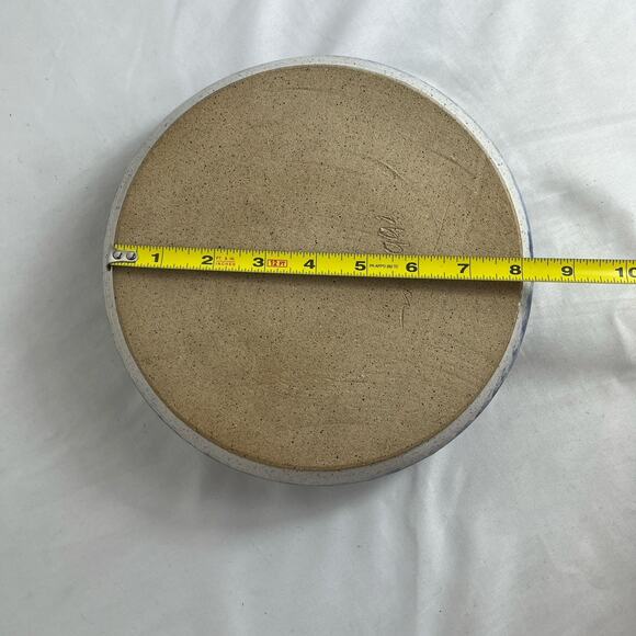 Chip and Dip Salt glazed stoneware studio pottery Serving platter signed - Picture 11 of 12